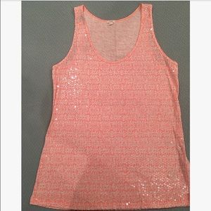 Sequined jcrew tank