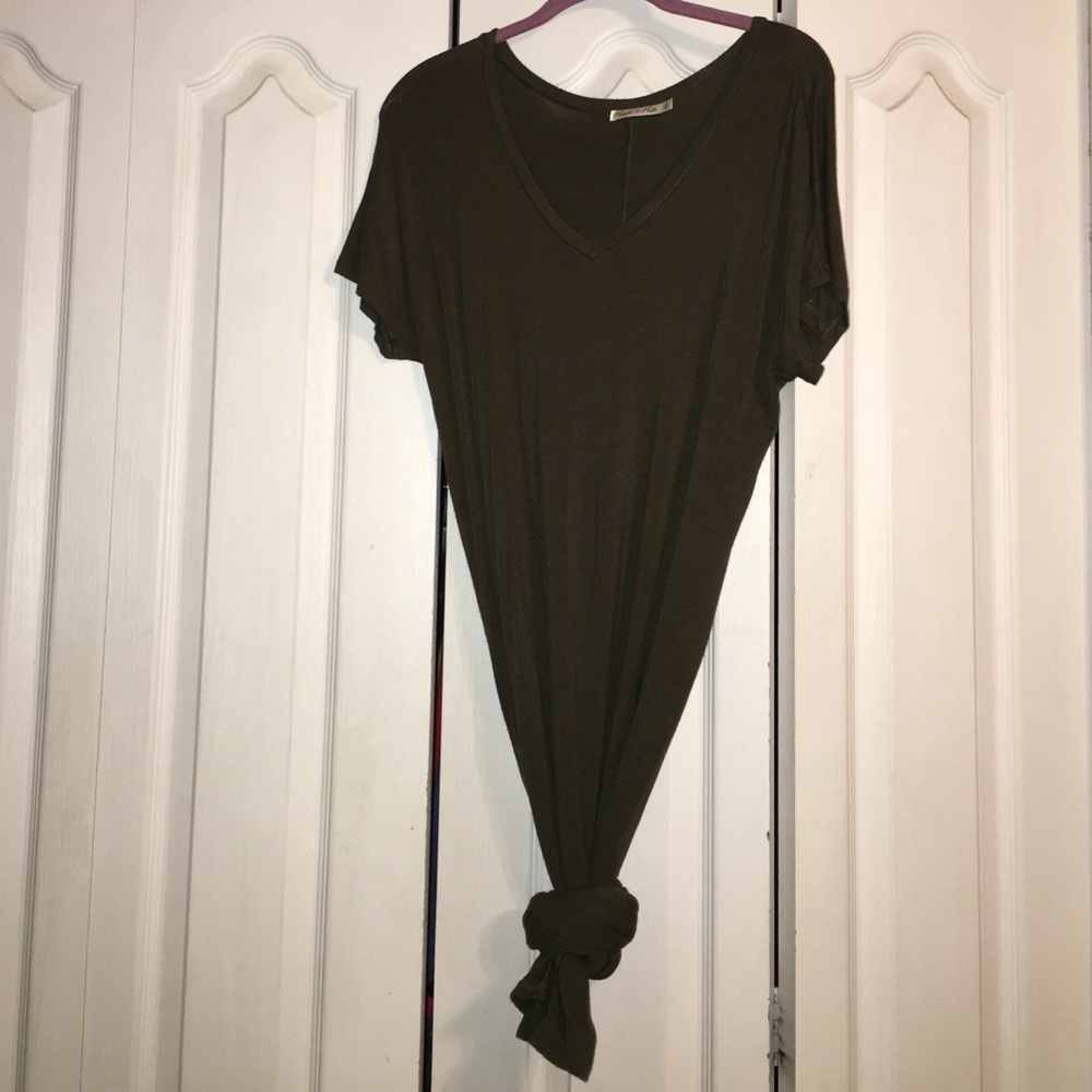Army Green T-Shirt Maxi Dress