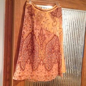 Beautiful, summery multicolored lined skirt