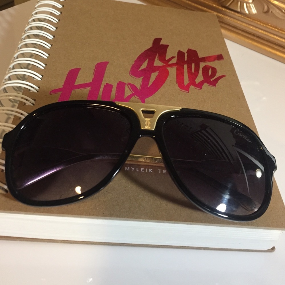 Black & Gold Cartier Shades/Sunglasses