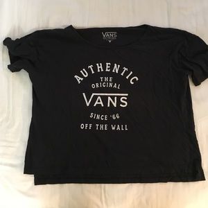vans | t-shirt | black