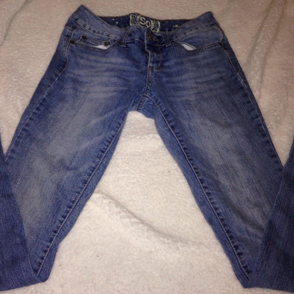 SO skinny jeans. Medium wash