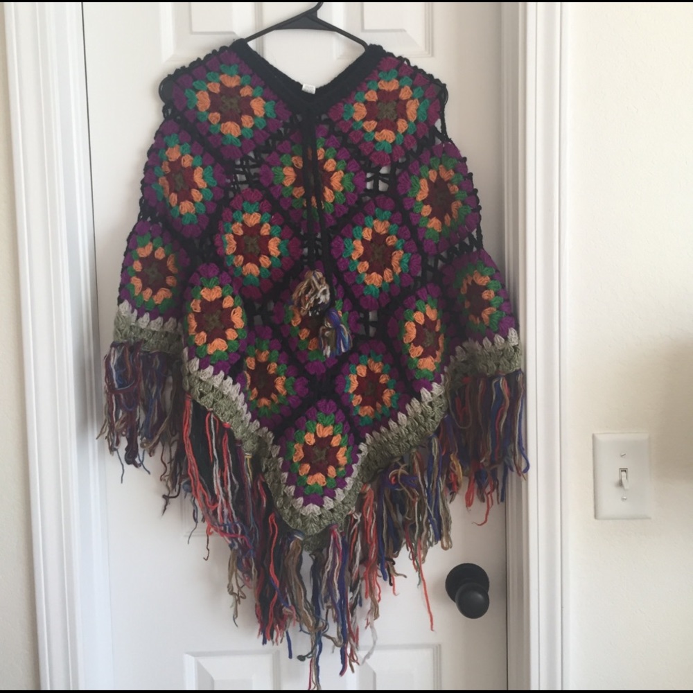 Crochet poncho