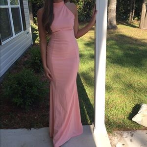 light pink formal gown