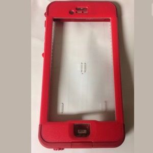 Red iPhone 6 lifeproof nuud