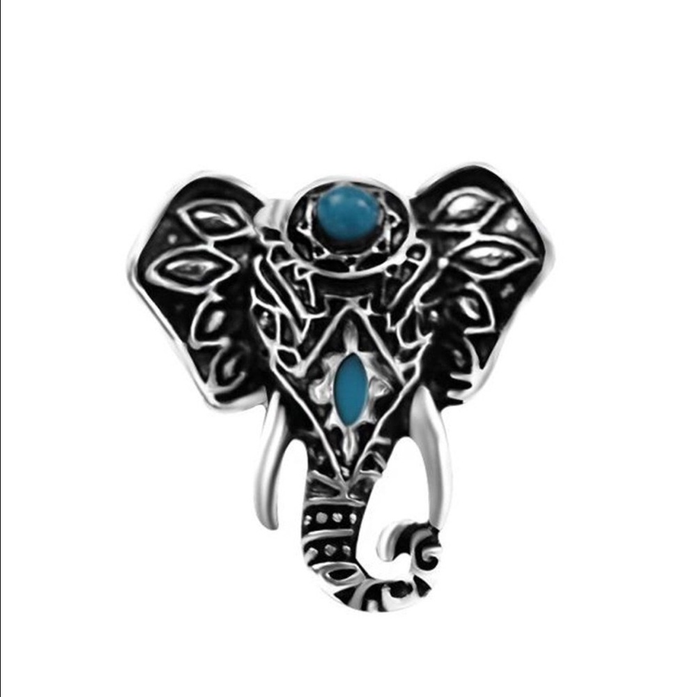 Set of 8 alloy rings adjustable - elephants - Picture 2 of 4