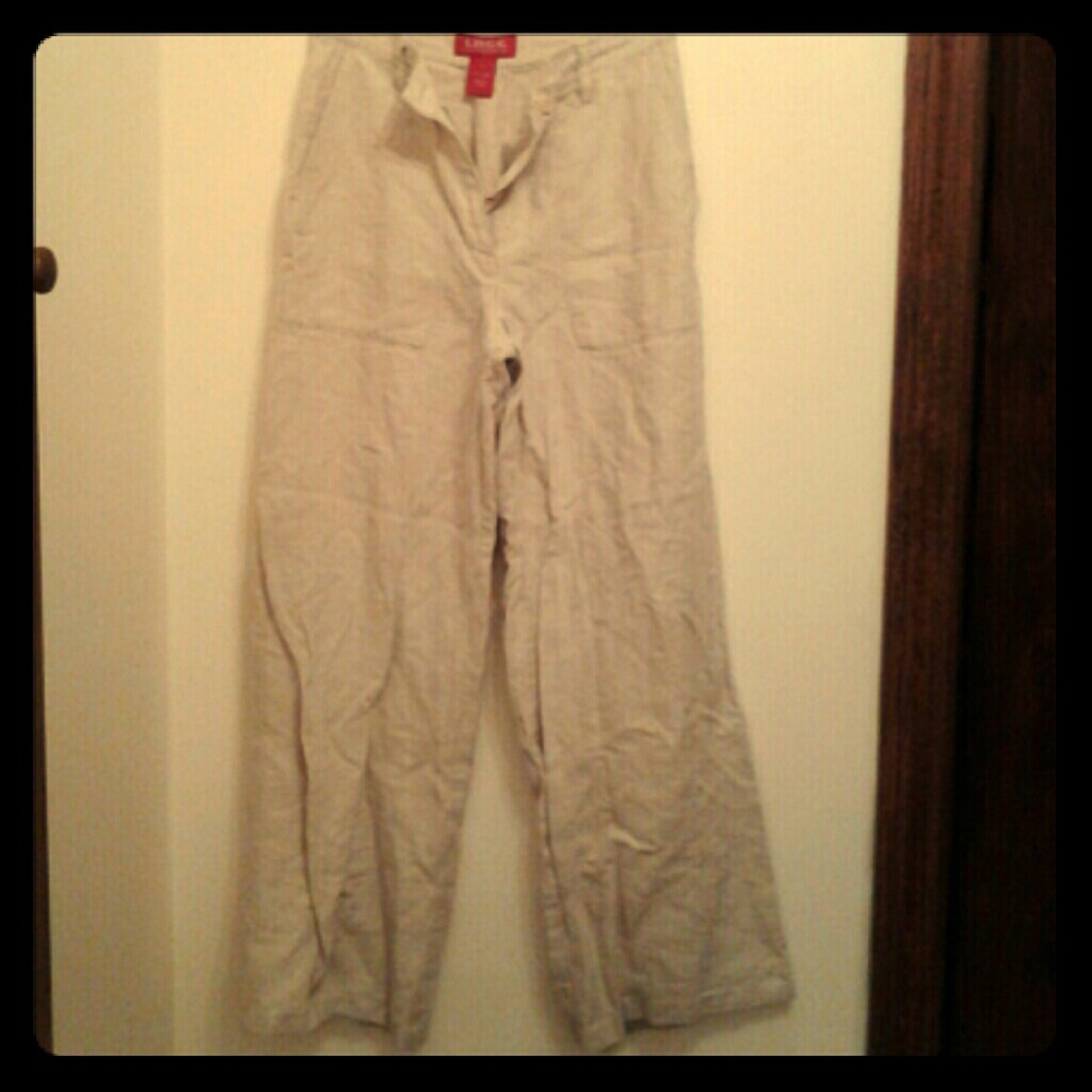 Cool, 100%  linen pants, Wide leg