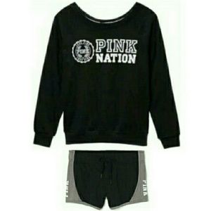 LAST CHANCE! PINK Slouchy Crew & Shorts Bundle!