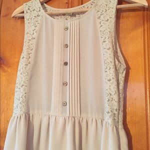 Neutral lace dress