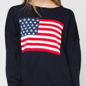 Brandy Melville American flag sweater