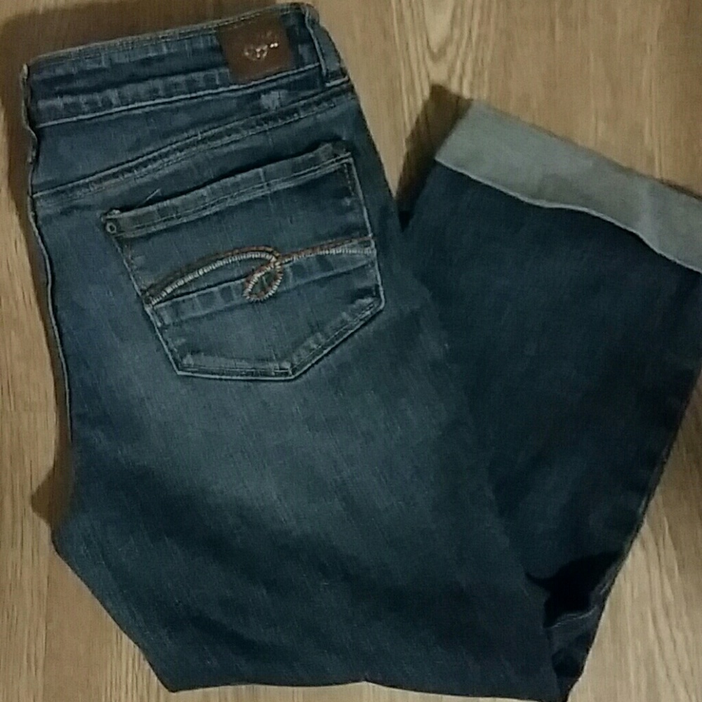 Justice capris, distressed, 14 1/2, 19.5 inseam