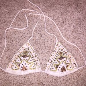 Victoria's Secret white seashell bikini top