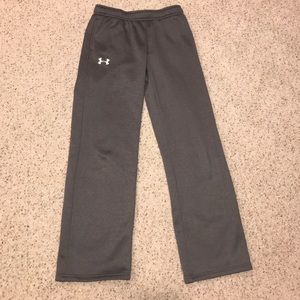 girls gray under armour sweatpants