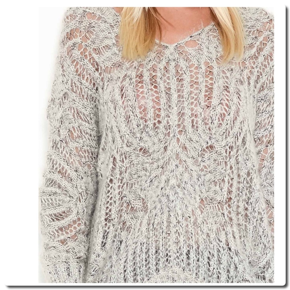 LAST ONE V- Back Loose Knit Sweater - Picture 4 of 4