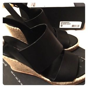 Steve Madden Stunner Black Leather