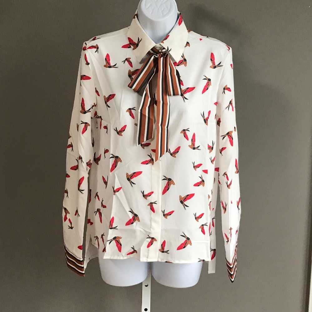 🆕BOW & BIRDS GALORE TOP/BLOUSE