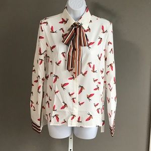 🆕BOW & BIRDS GALORE TOP/BLOUSE