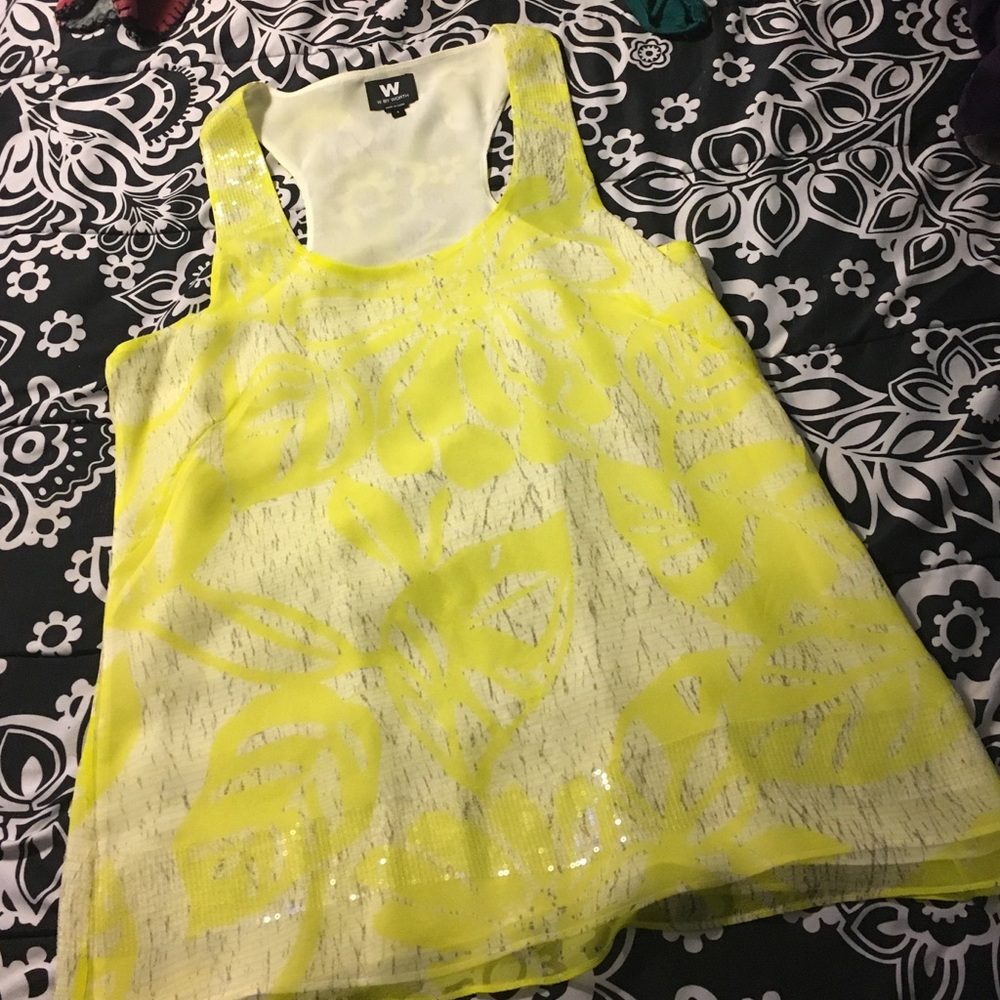 W By Worth Yellow Tank Top