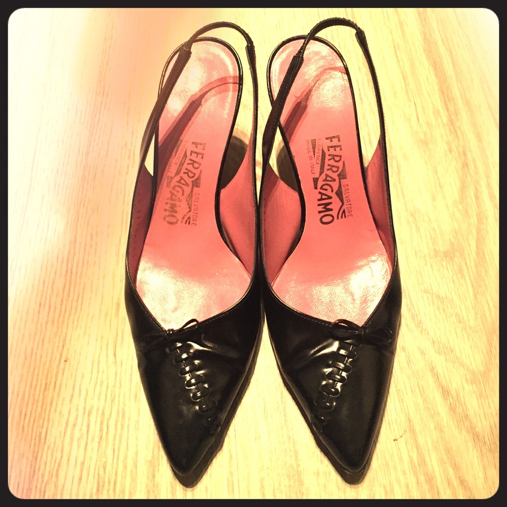 FERRAGAMO - Sling back heels