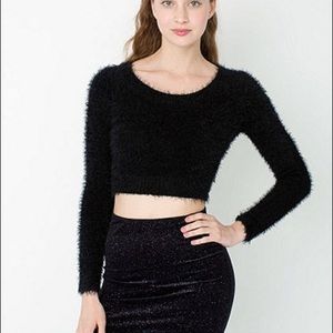 American Apparel Fuzzy Cropped Sweater