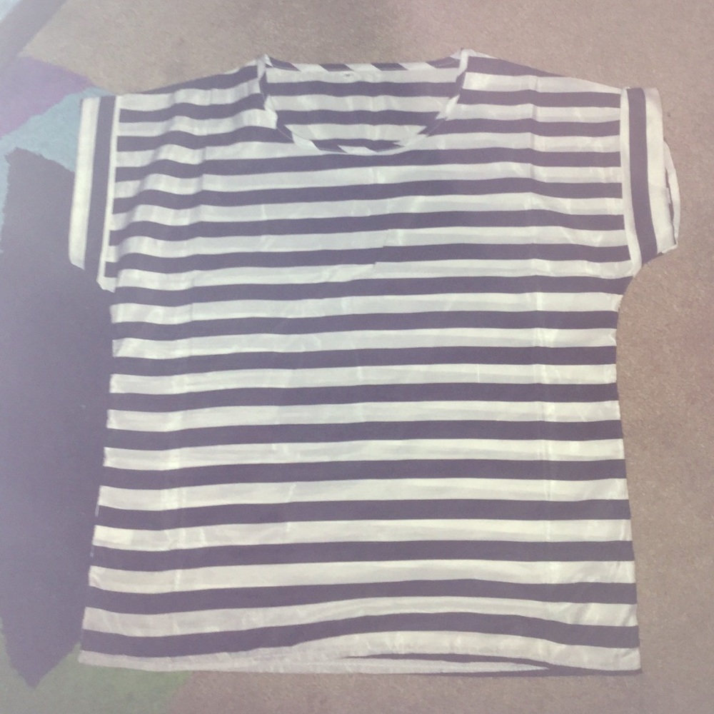 Silky striped shirt