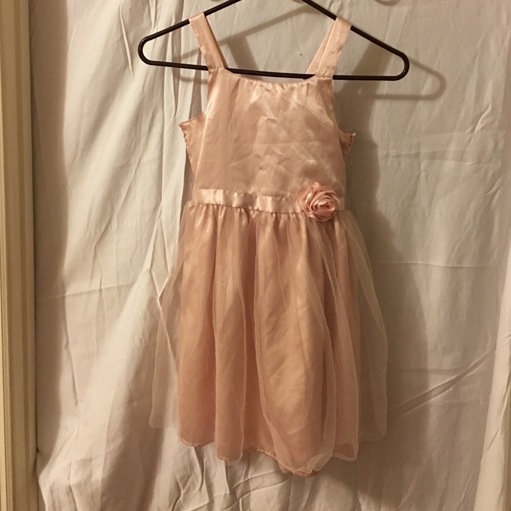 Rose pink silk dress