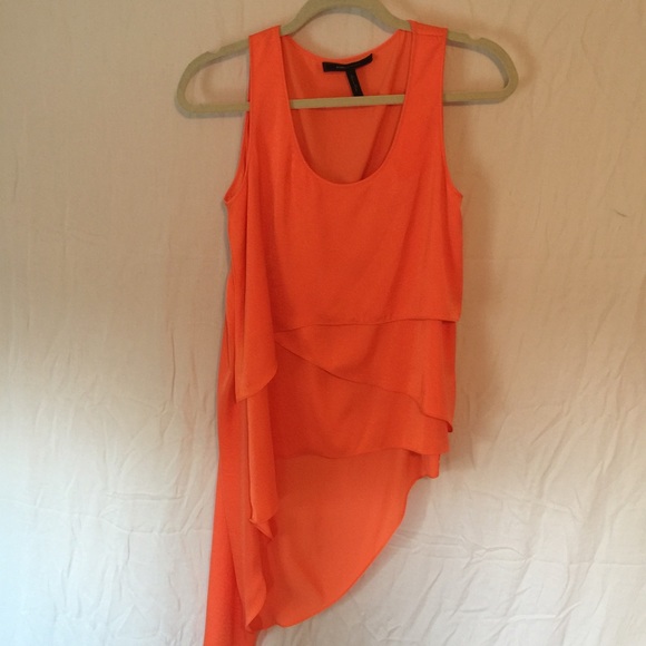 Tangerine float layered silk top: BCBG - Picture 1 of 4