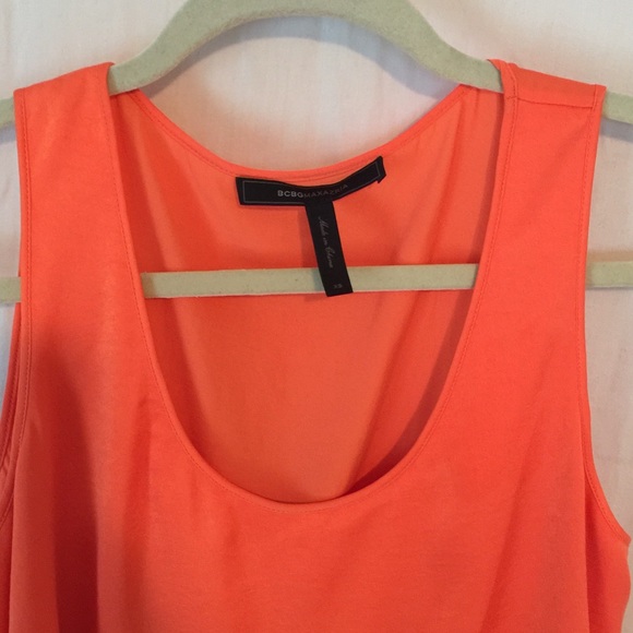 Tangerine float layered silk top: BCBG - Picture 2 of 4
