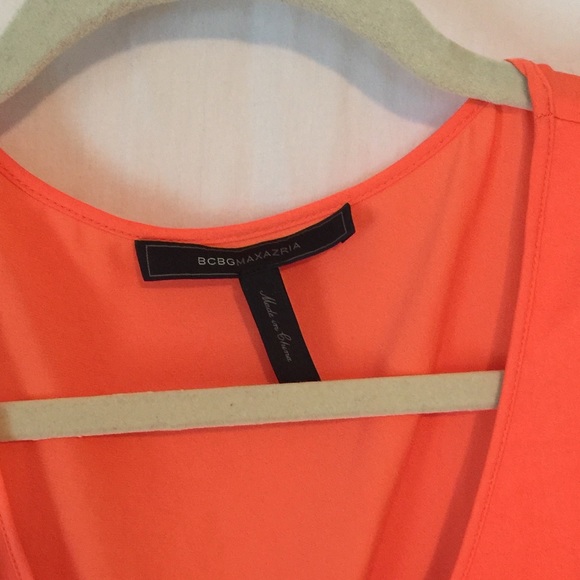 Tangerine float layered silk top: BCBG - Picture 3 of 4
