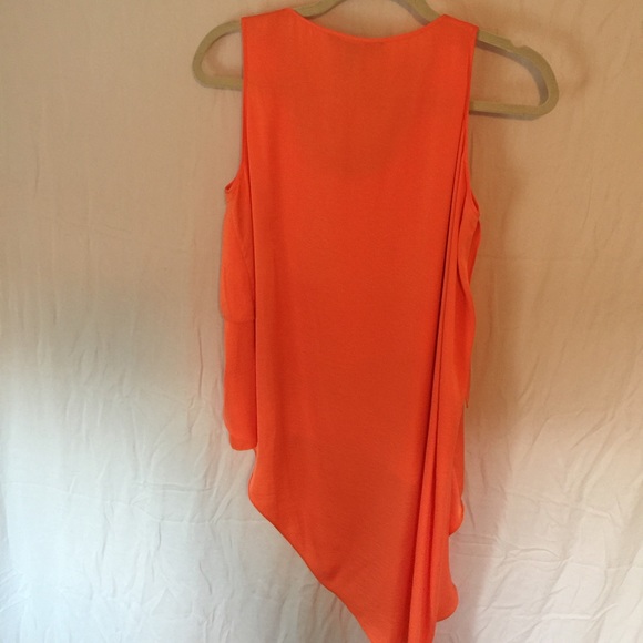 Tangerine float layered silk top: BCBG - Picture 4 of 4