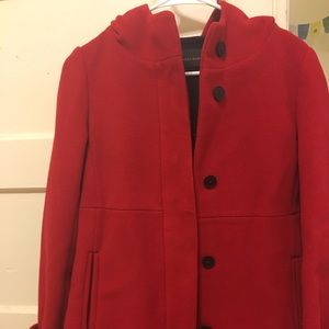 Zara red coat. Size small