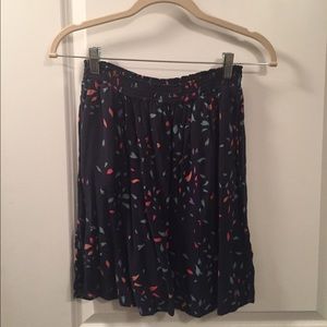 Blue patterned skirt