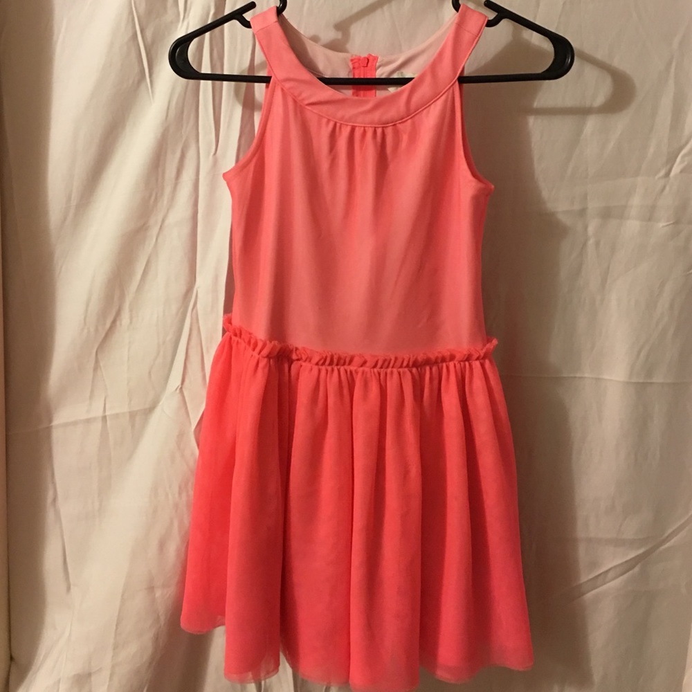 Dress- coral summer dress - girls