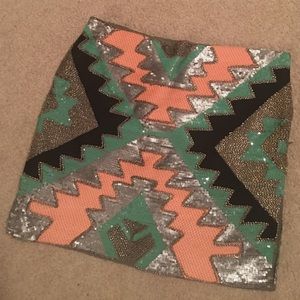 All over sequin and bead work skirt