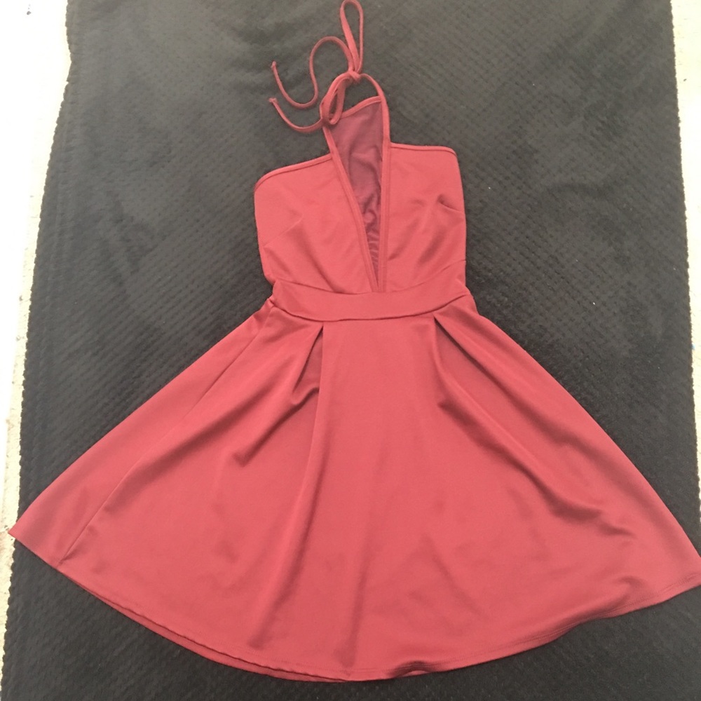 Charlotte Russe Strappy Backless Skater Dress