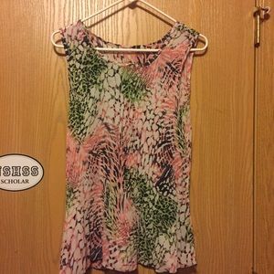 Multi colored floral pattern blouse