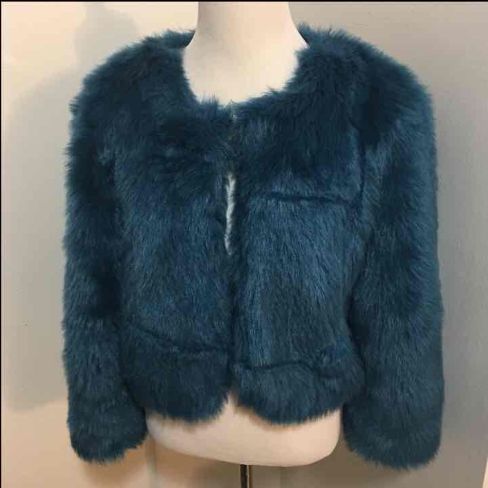 Ann Taylor LOFT faux fur coat