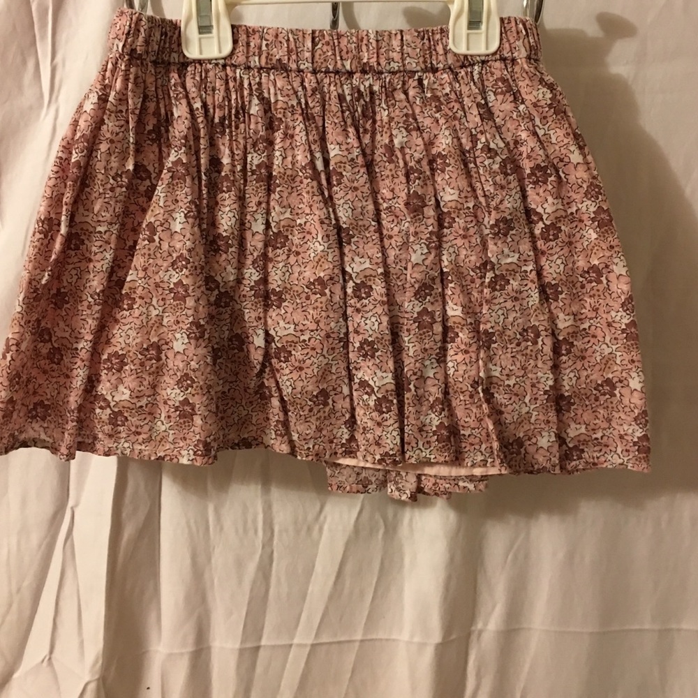 Skirt - pink & brown flowered skirt