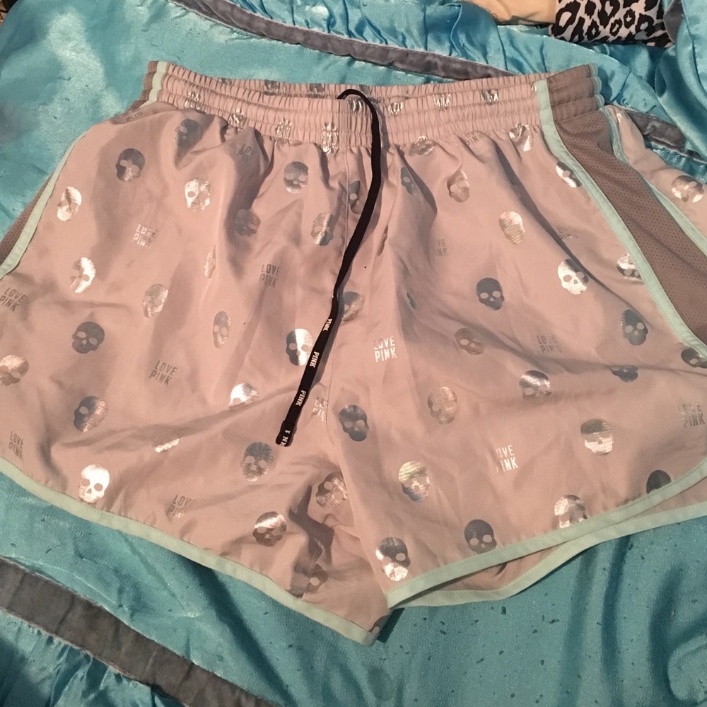 PINK skull shorts with built in spandex