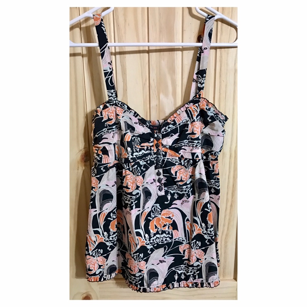 Lux floral print sleeveless blouse