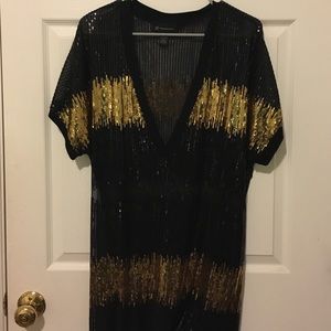 Black & Gold Sequined Shirt