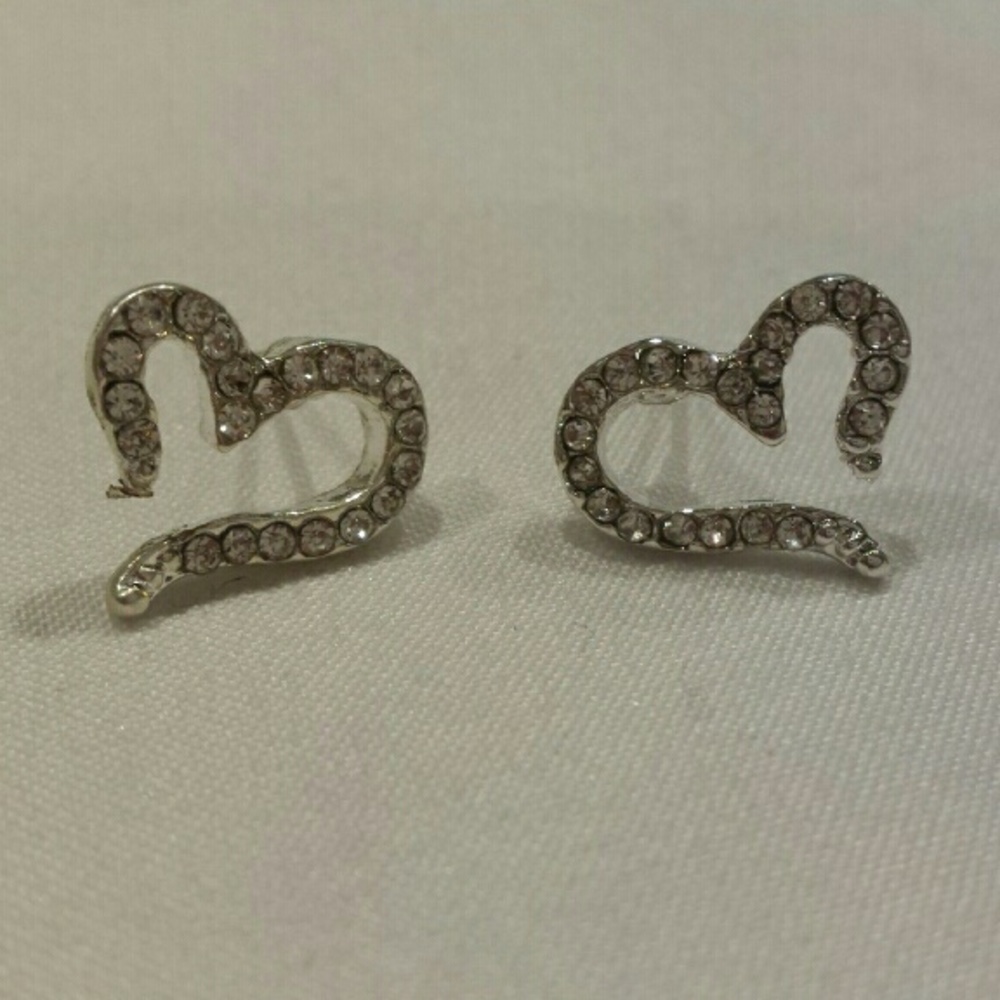 Cubic Zirconia Heart Shaped Earrings