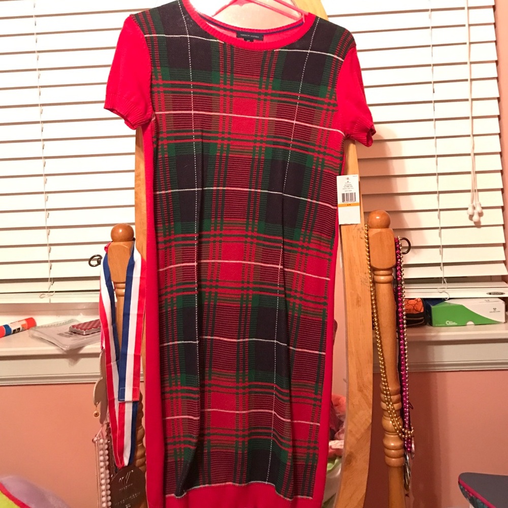 Tommy Hilfiger plaid short sleeve dress