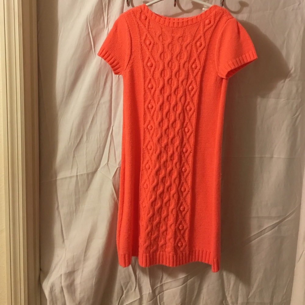 Dress- coral sweater dress