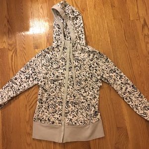 Lululemon grey camo pattern zip-up hoodie