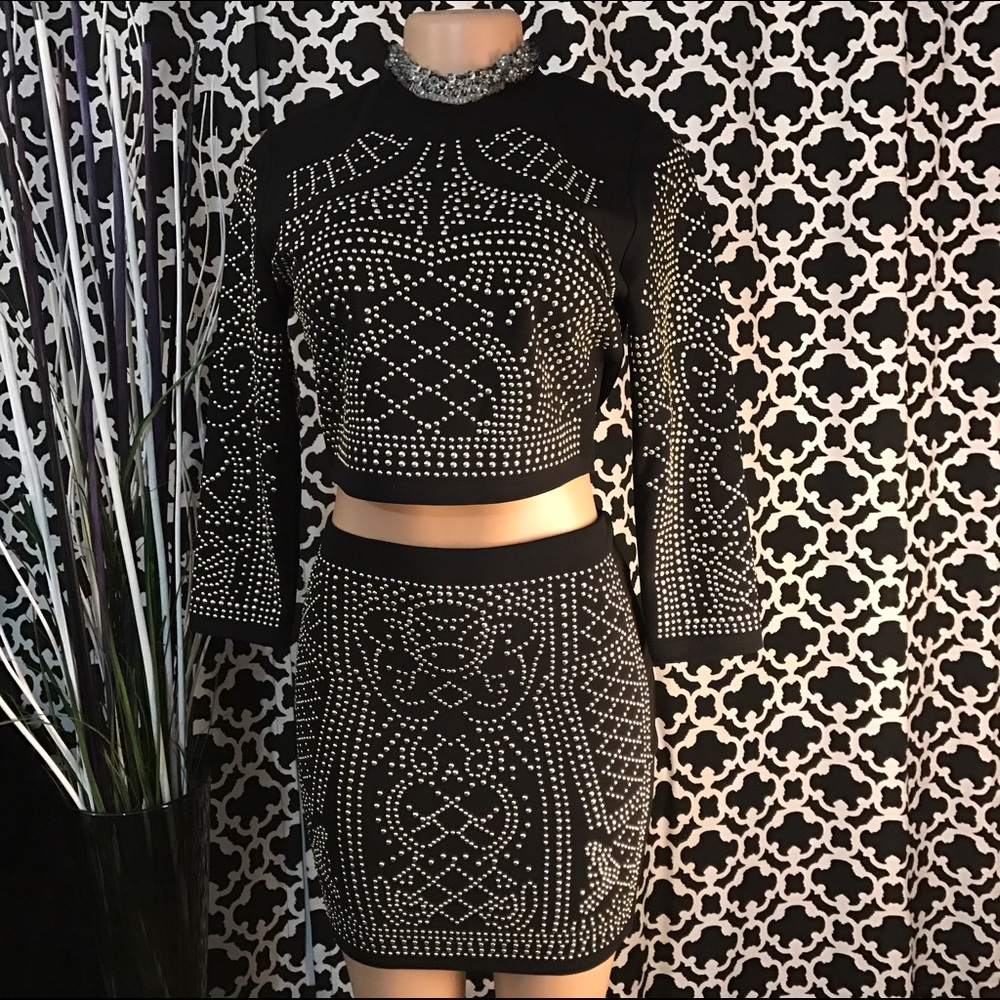 2pc Studded Mini & Top