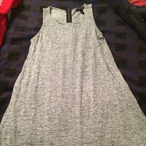 grey short loose dress sleveless