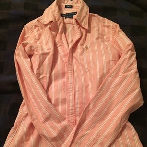 Pink/Peach slim fit button down