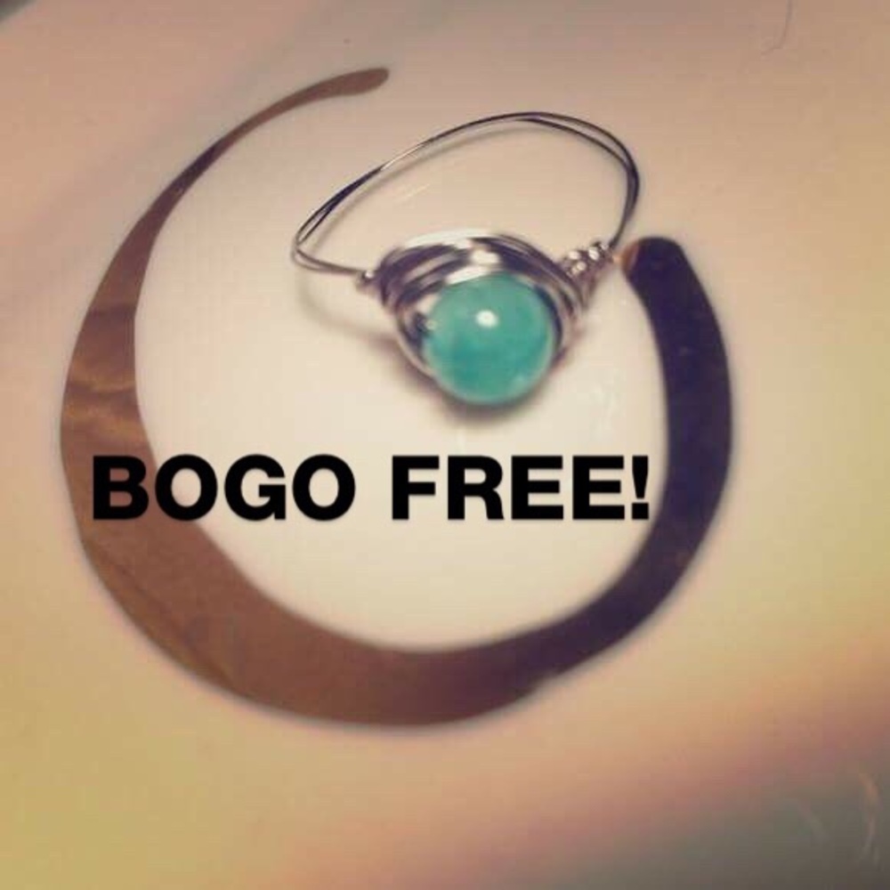 🔴 GENUINE AQUA AURA CRYSTAL QUARTZ RING