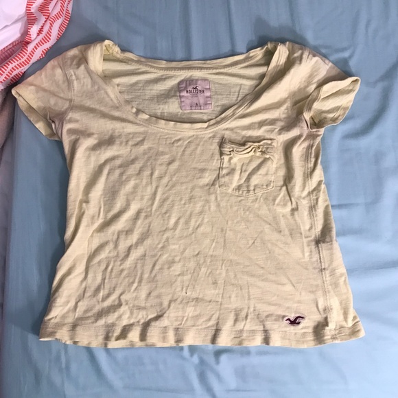 Yellow hollister cropped shirt! - Picture 1 of 2